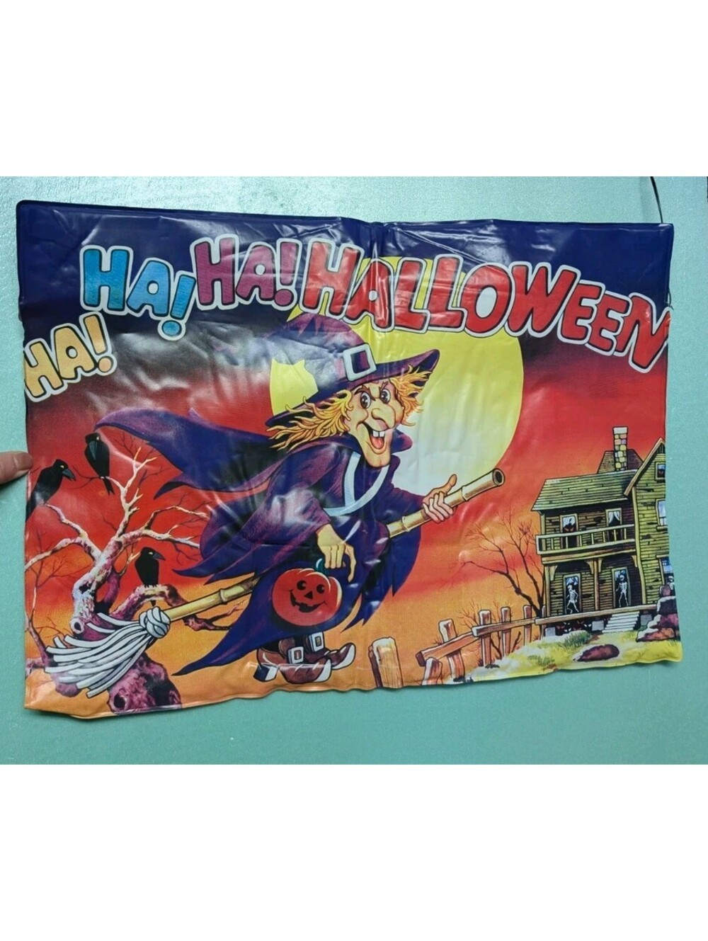 Vintage Halloween Step Activated Sound Welcome Mat Witch Ha Ha *Works!*